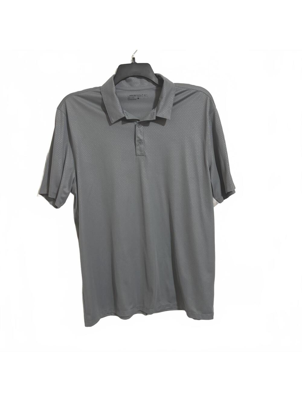 Athleisure Sporty Nike Golf Dri-FIT Men's Polo Shirt Solid Gray Medium